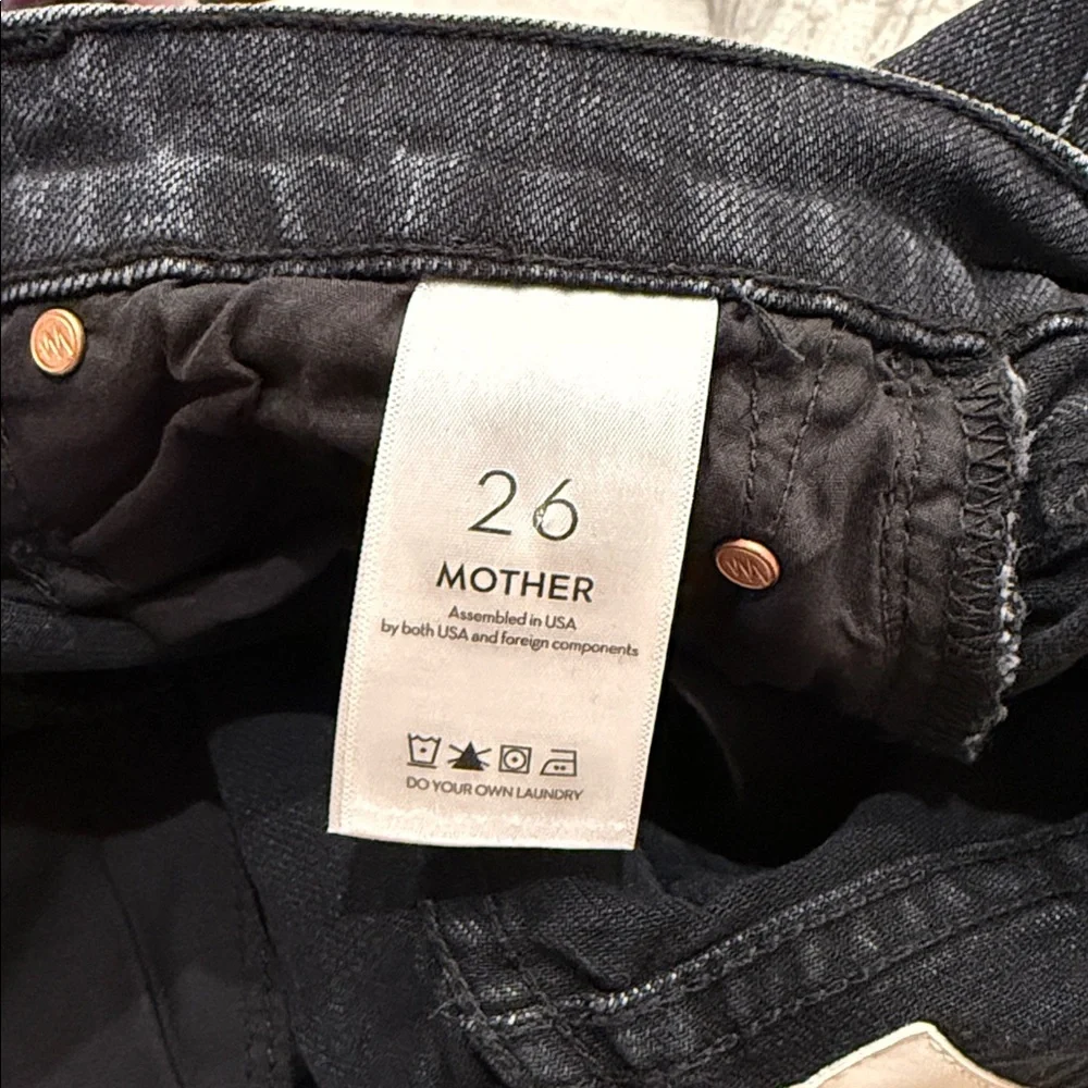 Mother Superior The Tomcat Ankle Black Grey Jeans in On The Fly 26 Straight Leg